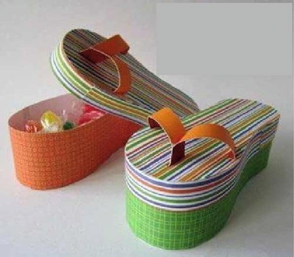 Arquivo de Corte Silhouette Caixa Chinelo 3d Sandali