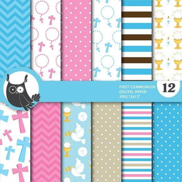Kit Digital Papel Primeira Comunhão