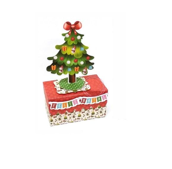 Arquivo Silhouette Caixa 2 Doces com Arvore Natal
