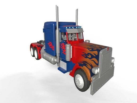 Arquivo pdf Projeto Papercraft Caminhão Optimus 3