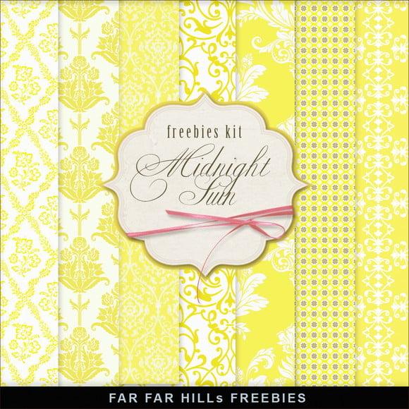 Kit Papel Digital Scrapbook Amarelo