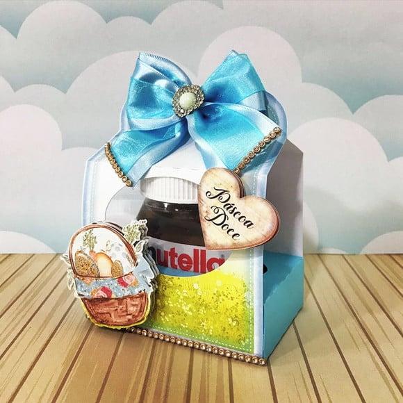 Arquivo Silhouette Porta Nutella Páscoa Menino