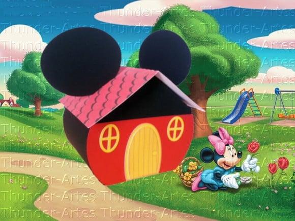 Arquivo Silhouette Casinha do Mickey e Minnie