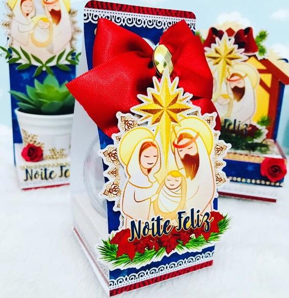 Arquivo Silhouette Caixa Esfera ou Mini Panetone Natal