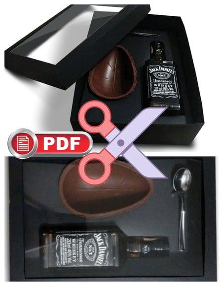 Arquivo em PDF Caixa Mini Whisky 20ml, 50ml e 375m Tesoura