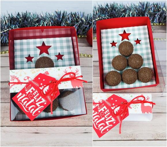 Arquivo Studio Caixa 6 Doces Tampa Acetato Natal