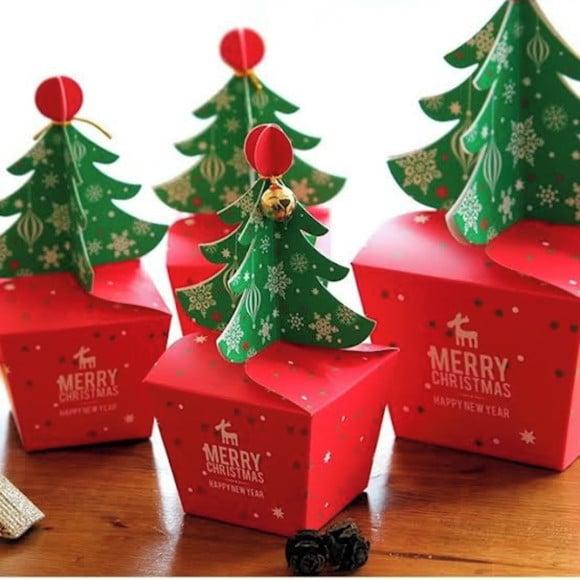 Caixa para Doces Arvore Natal Arquivos Silhouette