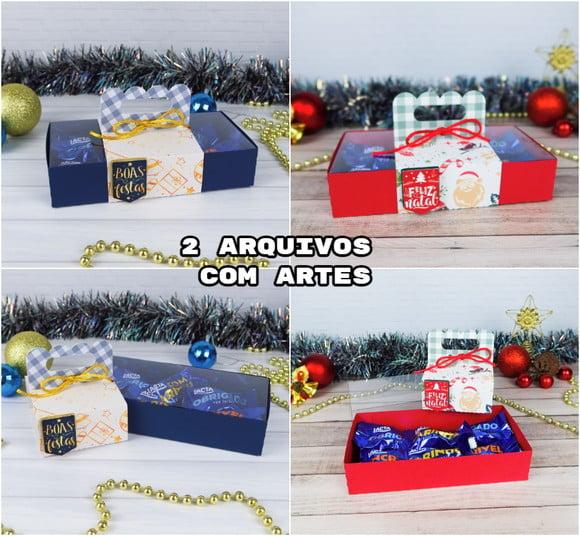 Arquivo Studio Caixa Bombons Tampa Acetato Natal