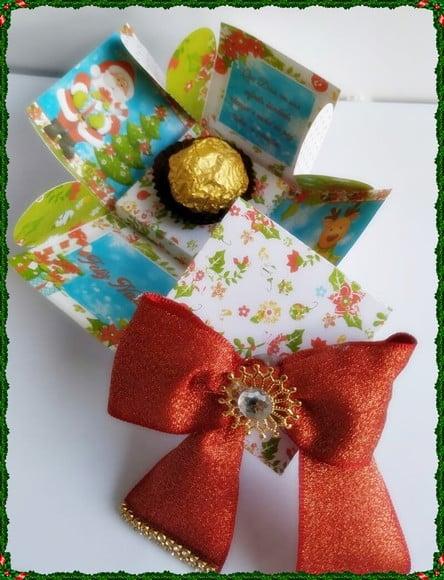 Arquivo Silhouette Caixinha Explosão 1 Brigadeiro Natal