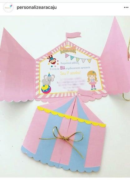 Arquivo de Corte Convite Circo Festinha Infantil
