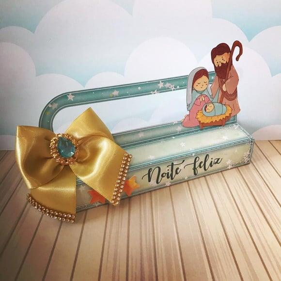 PORTA EMBALAGEM BIS NATAL Arquivo de corte para Silhouette
