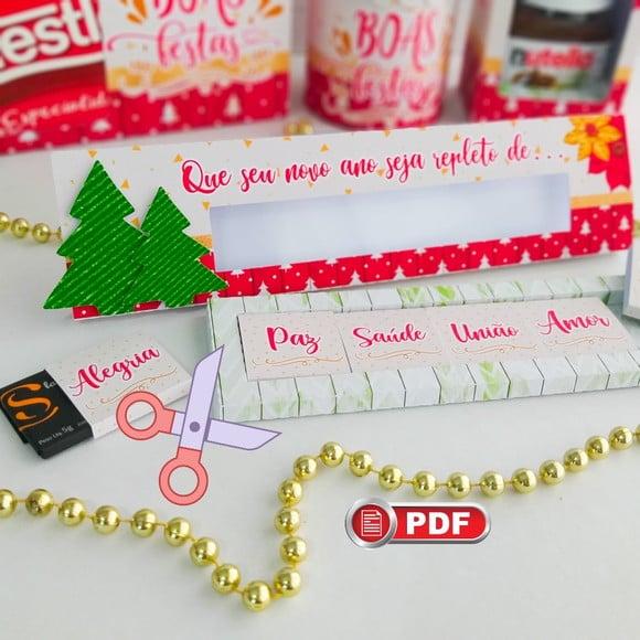 Arquivo pdf Caixa 6 Tabletes Chocolates Boas Festas
