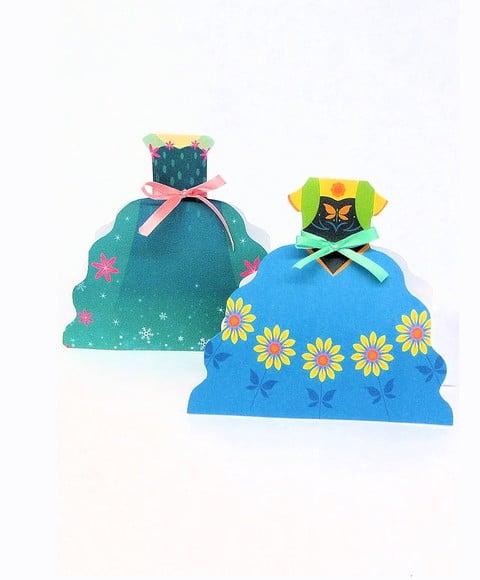 Arquivo Silhouette Caixa Vestido Anna Elsa Frozen