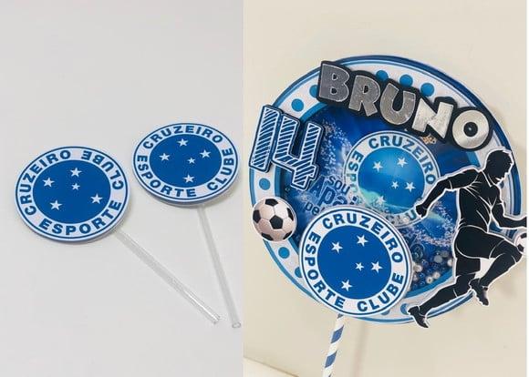 Molde Para Corte Topper Bolo E Docinhos Cruzeiro Futebol