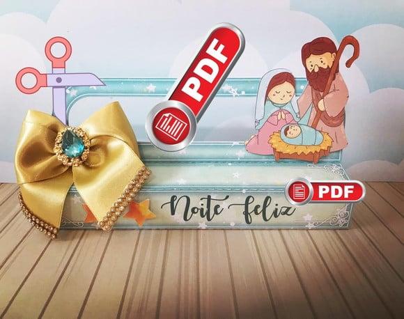 Arquivo pdf Embalagem Caixa Biss Natal Corte Tesoura
