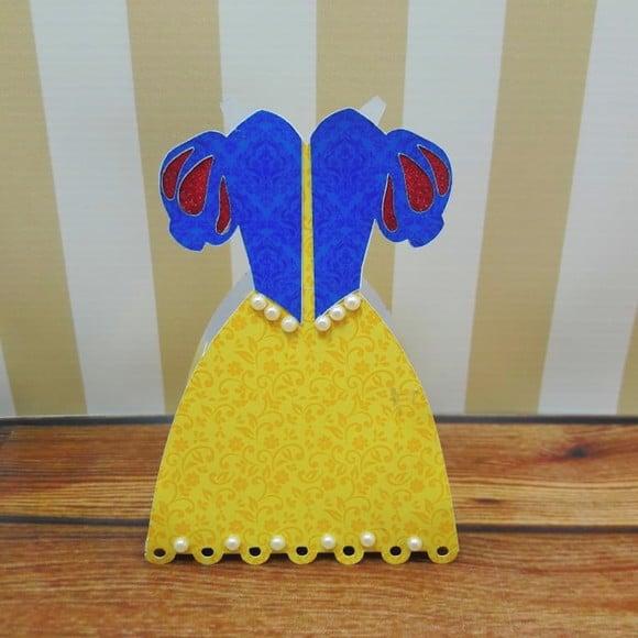 Arquivo Silhouette Caixinha Vestido Branca de Neve