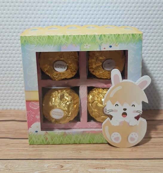 Arquivo de Corte Caixa 4 Doces Páscoa Infantil