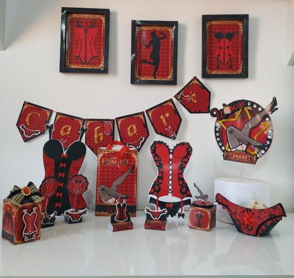 Arquivo Silhouette Kit Lingerie Vermelho