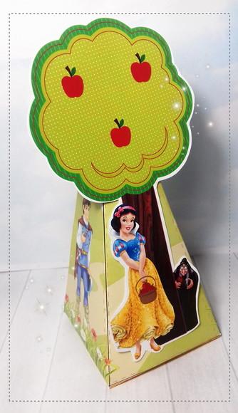 Arquivo Silhouette Caixa Piramide Arvore Branca de Neve