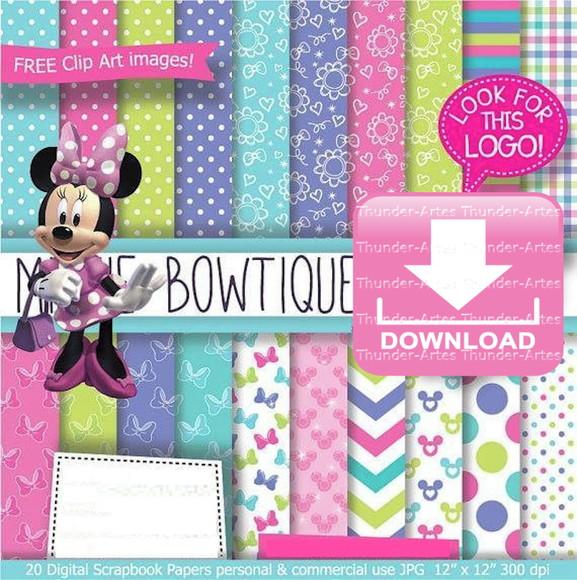 Kit Digital Papel - Minnie Boutique