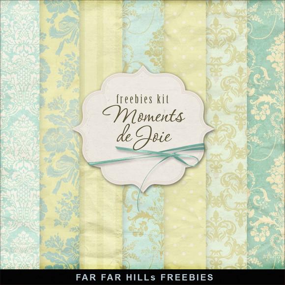 Kit Papel Digital Floral Envelhecido Verde Pastel 1