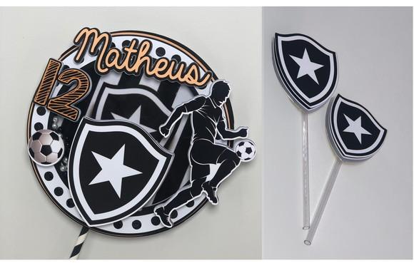 Arquivo Silhouette Topper Bolo E Docinhos Botafogo