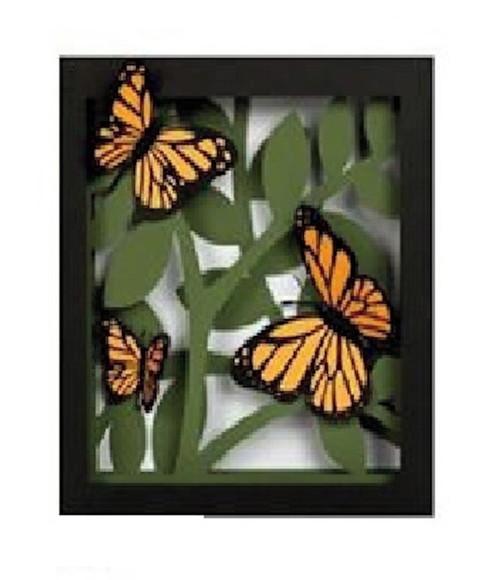 Arquivo de Corte Quadro Shadow 3d Borboleta