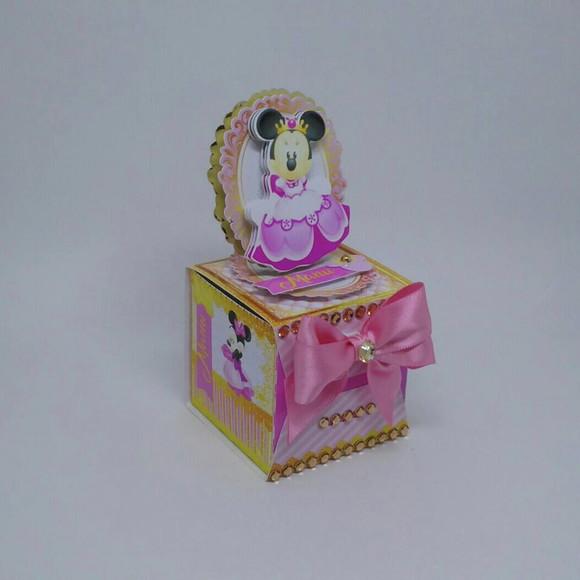 Arquivo Studio Caixa Passa Fita Minnie Rosa Realeza