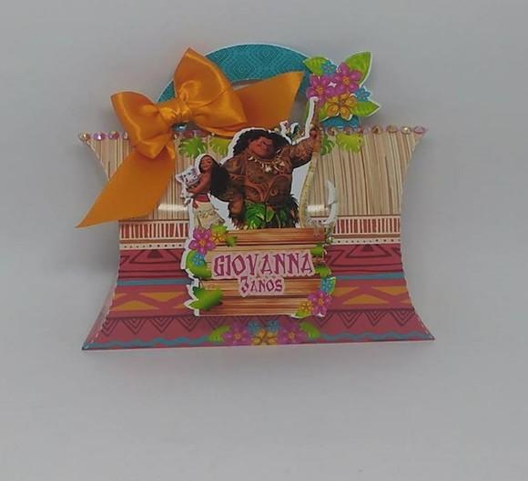 Arquivo Silhouette Caixinha Almofada Moana