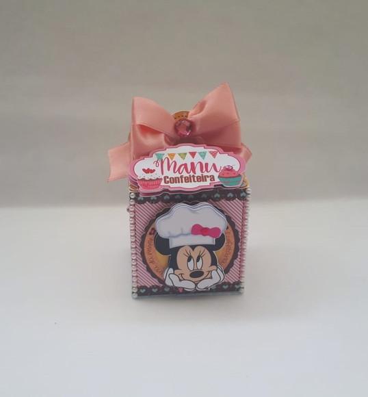 Arquivo De Corte Caixa Cubo Minnie Confeitaria