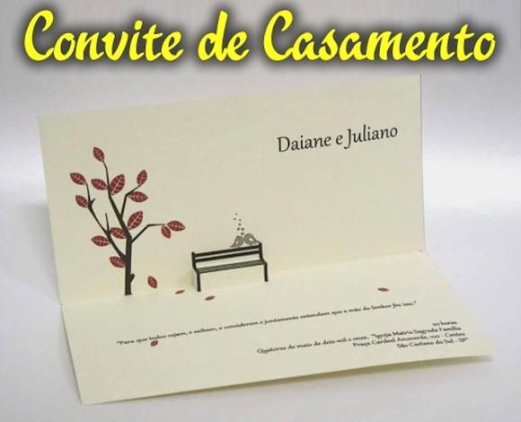 Arquivo Silhouette Convite Casamento Banco Praça 3d