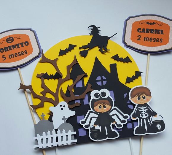 Topo de Bolo Halloween Arquivo de Corte Studio