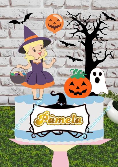 Topo Bolo Camadas Fadinha Baby Halloween Arquivo Studio