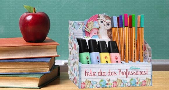 Arquivo Silhouette Caixa Organizadora Dia dos Professores