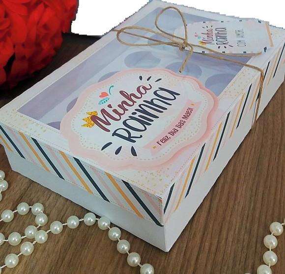 Arquivo Silhouette Caixa 15 Doces Dia das Mães
