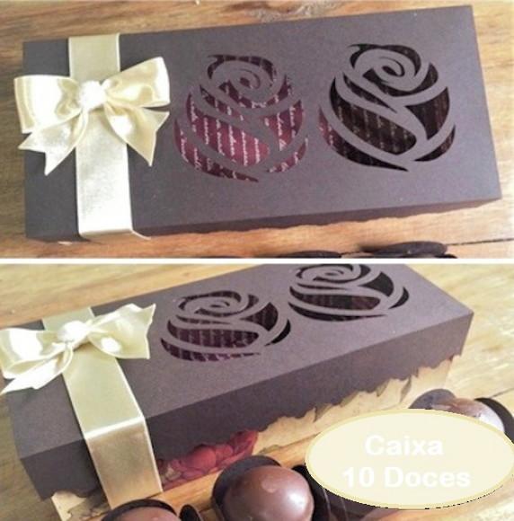 Arquivo Silhouette Caixa 10 Doces Dia das Mães
