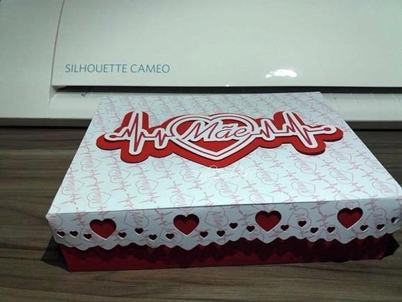 Arquivo Silhouette Batimentos Cardíacos Caixa Dias das Mães