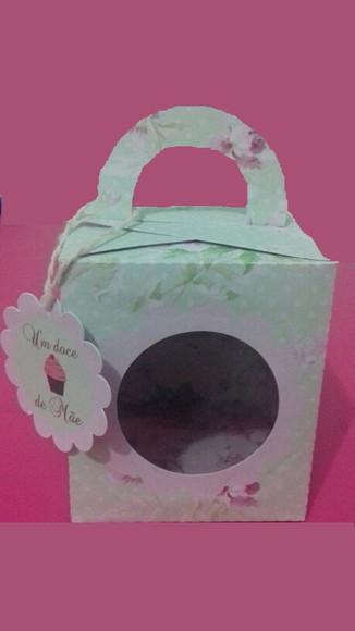 Arquivo Silhouette Caixa 1 Cupcake Dia das Mães