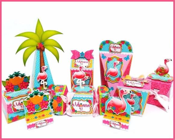 Arquivo de Corte Kit Festa Infantil Flamingo