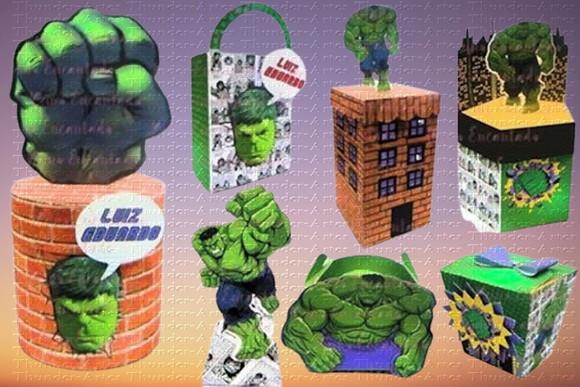 Arquivo de Corte Kit Festa Infantil o Incrivel Hulk