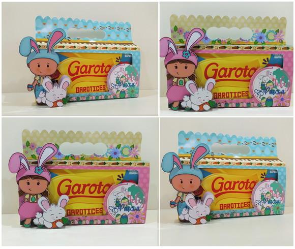 Arquivo Silhouette Caixa Chocolate Páscoa Meninas e Meninos