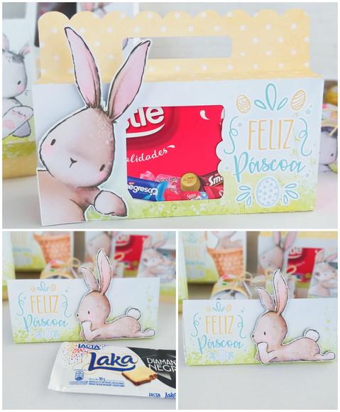 Arquivo de Corte 2 Embalagens para Chocolate Páscoa Coelhos