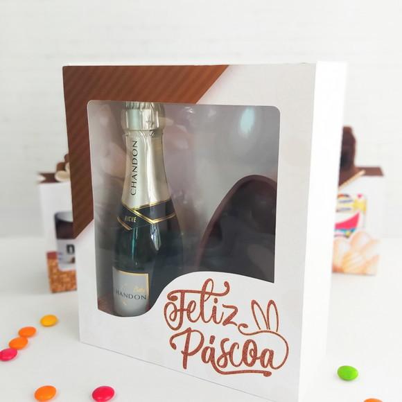 Arquivo de Corte Caixa Espumante e Ovo 250g Páscoa