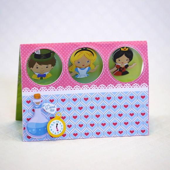 Arquivo de Corte Convite Infantil Alice Cute