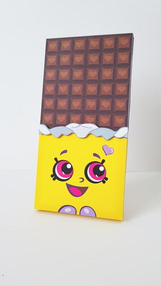 Arquivo de Corte Caixinha Barra Chocolate Shopkins
