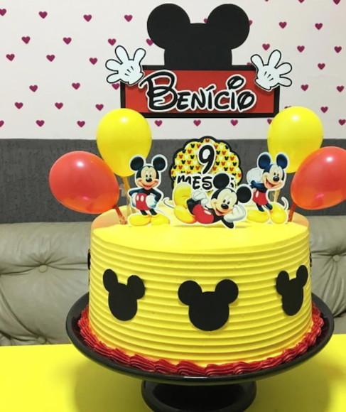 Arquivo Silhouette Topo de Bolo Mickey
