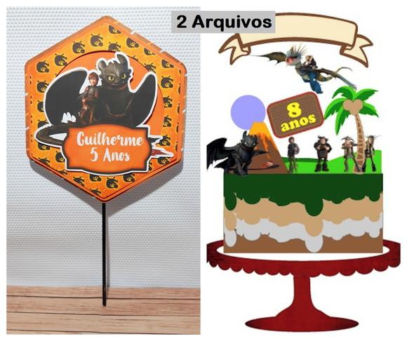 Arquivo Silhouette Topo de Bolo Como Treinar Meu Dragão