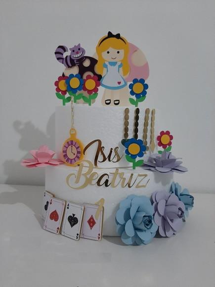 Arquivo Silhouette Topo Camadas Alice Pais das Maravilhas