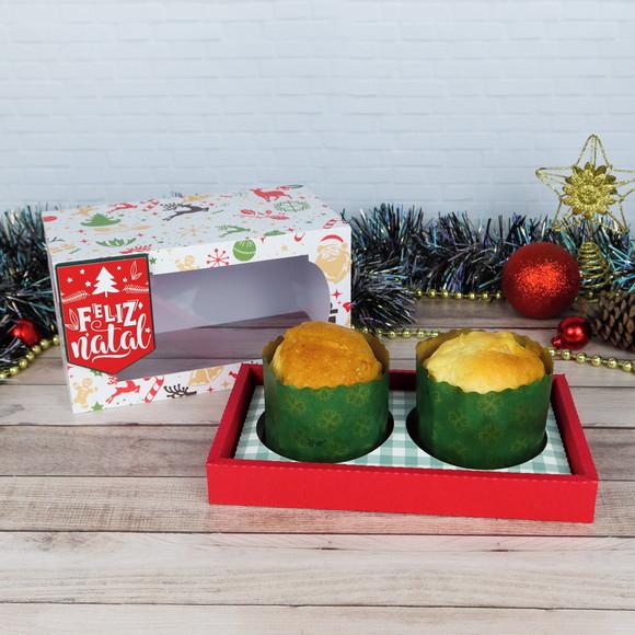 Arquivo Studio Caixa para 2 Panetones 100g Natal