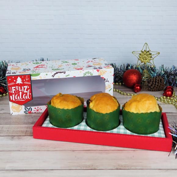 Arquivo Studio Caixa para 3 Panetones 100g Natal